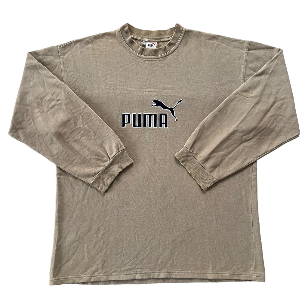 puma vintage crewneck mikina hnědá
