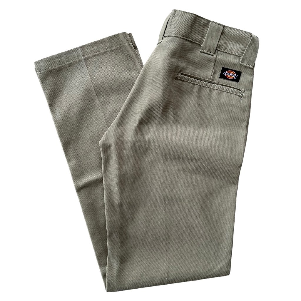 dickies slim straight beige pants