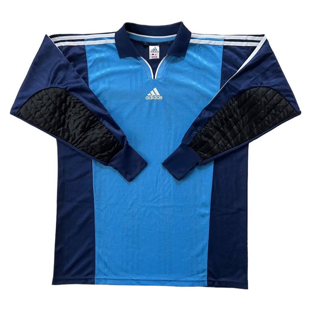 adidas vintage triko brankářské dresové modré černé