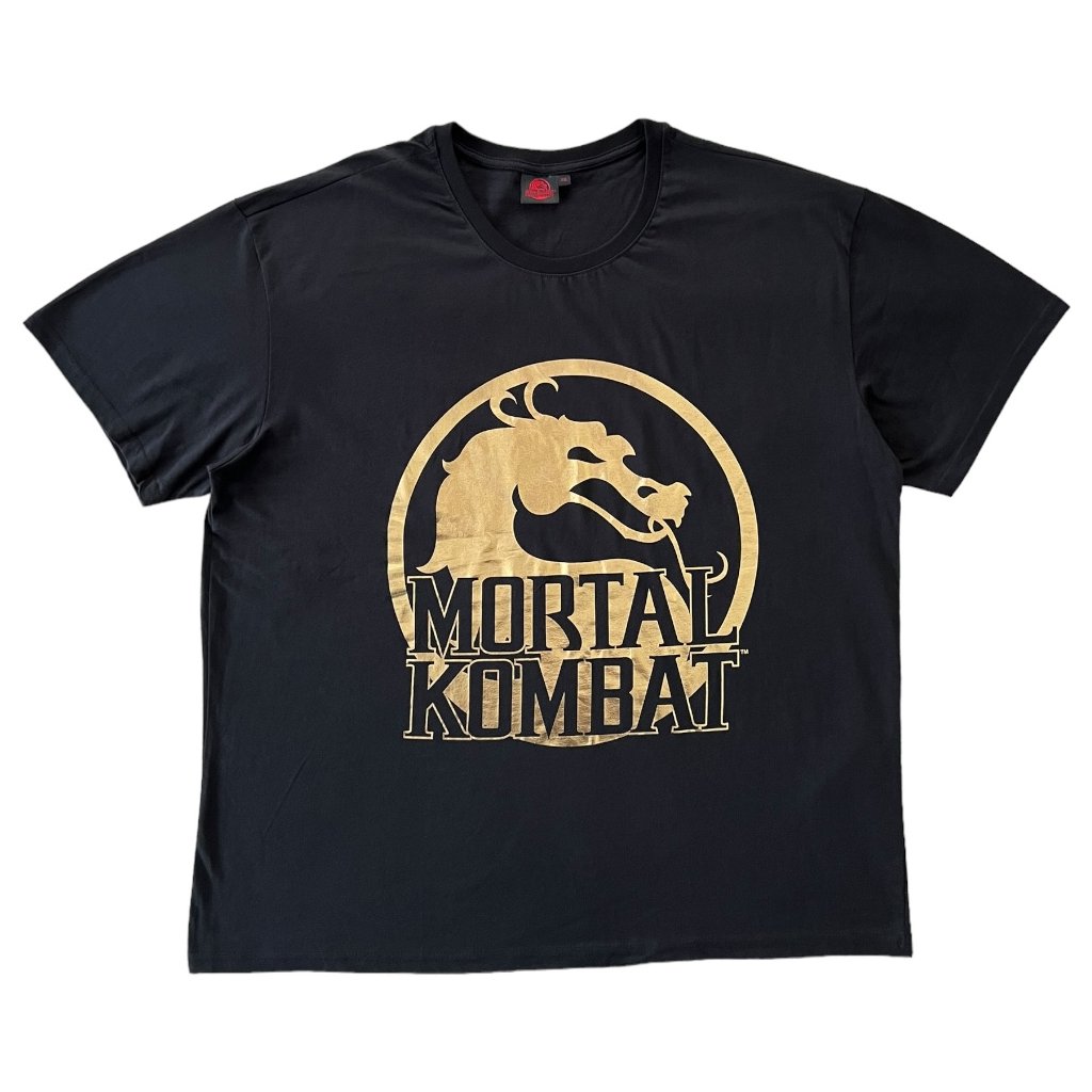 mortal kombat vintage print triko černé