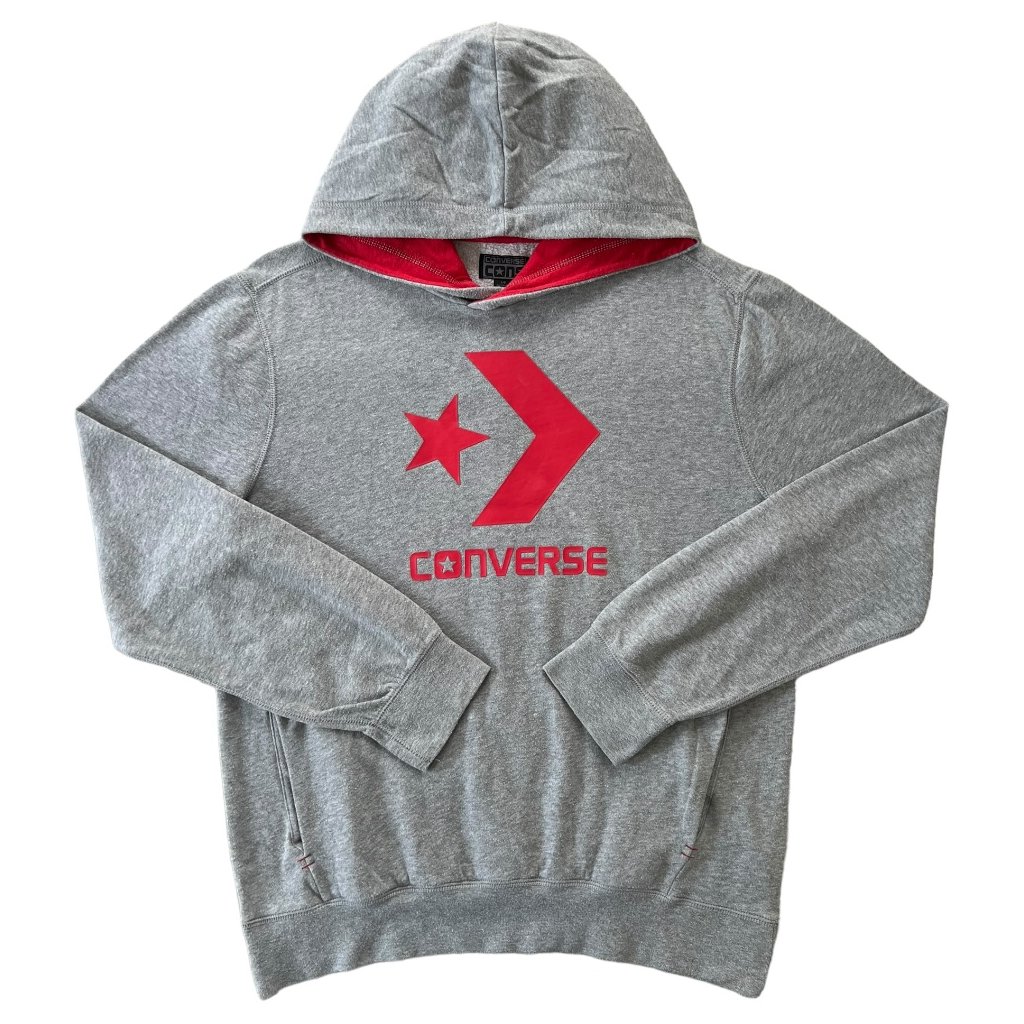 converse hoodie mikina šedá
