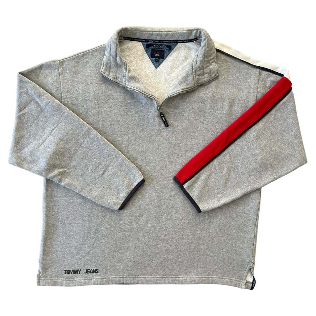 tommy hilfiger mikina na 1:4 zip šedá 2