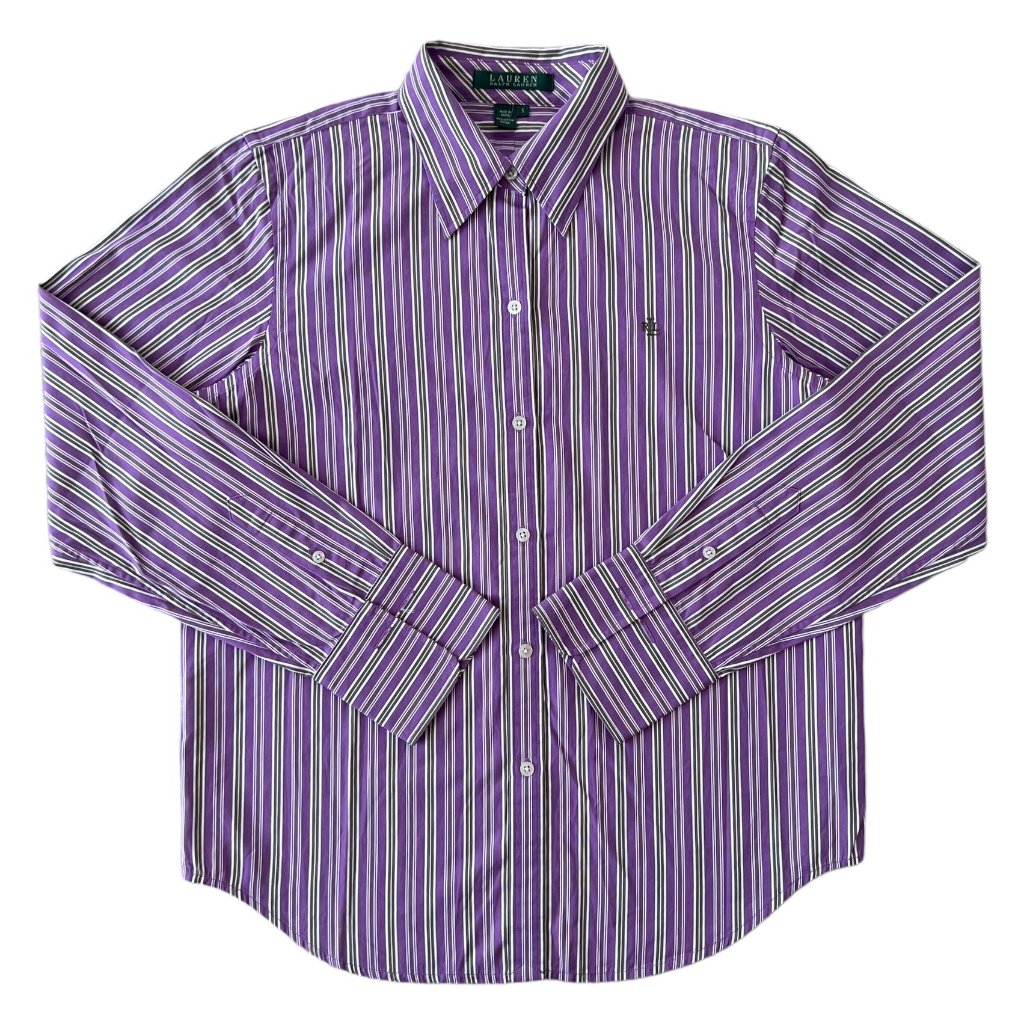 ralph lauren vintage košile pruhovaná fialová 1