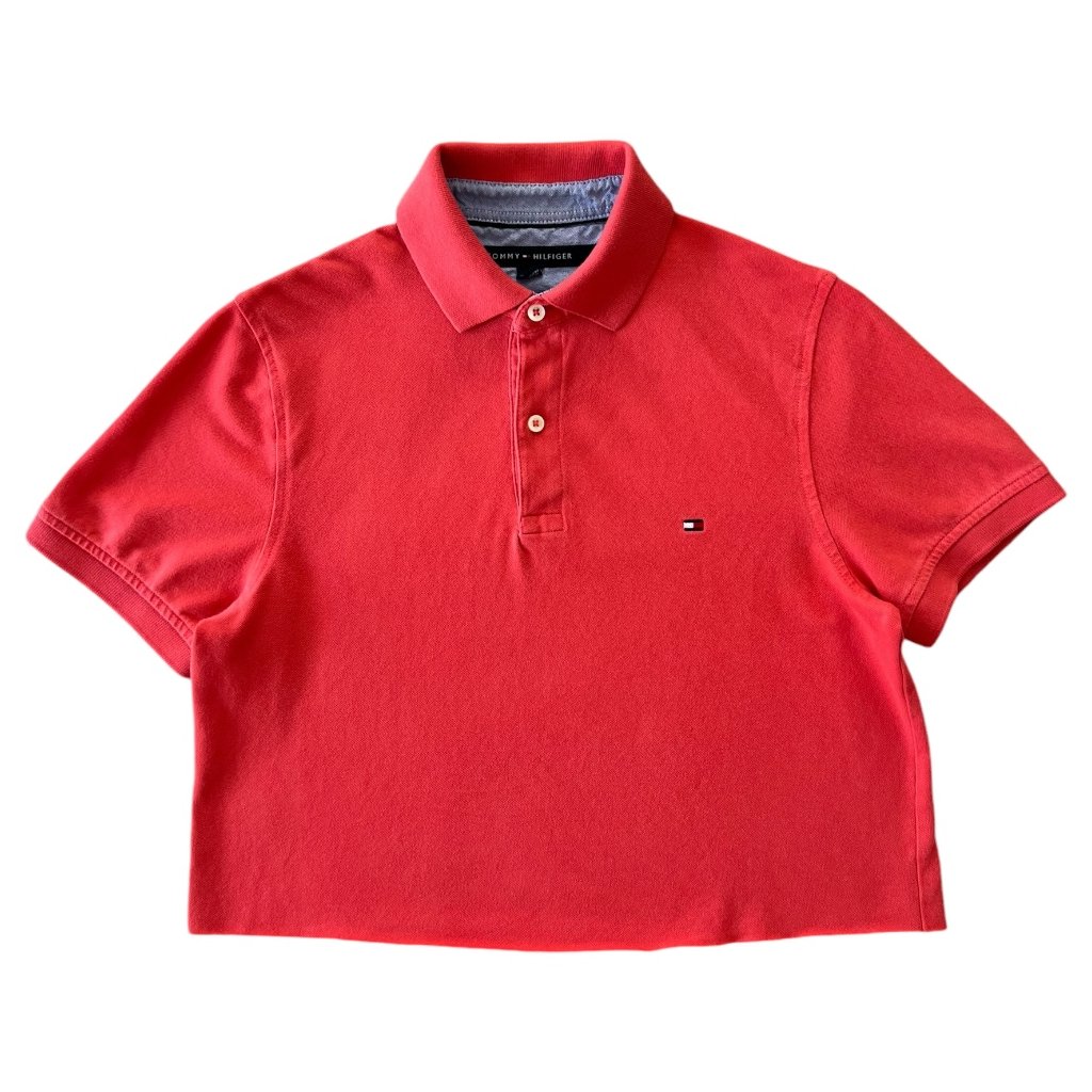 tommy hilfiger polo triko ustřižené červené 1