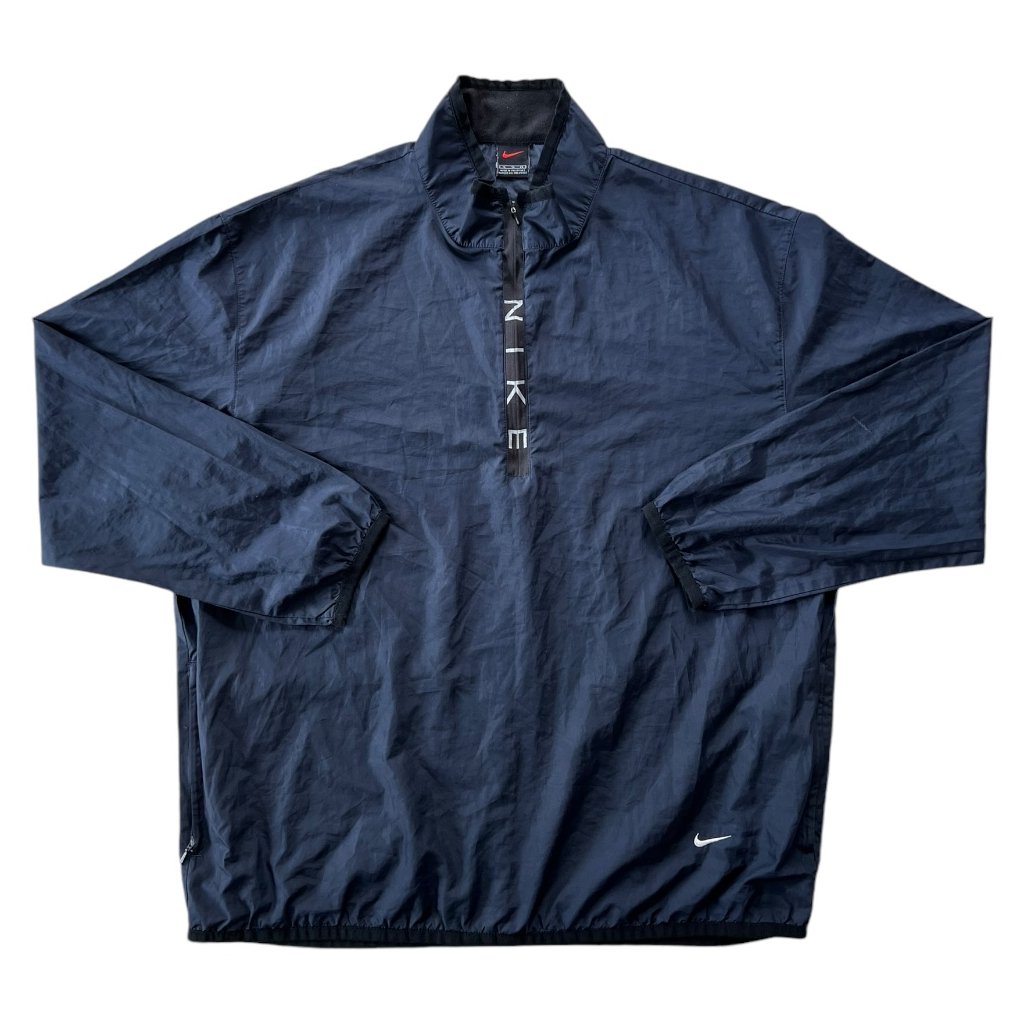 nike vintage windbreaker bunda tmavě modrá na 1:4 zip 1