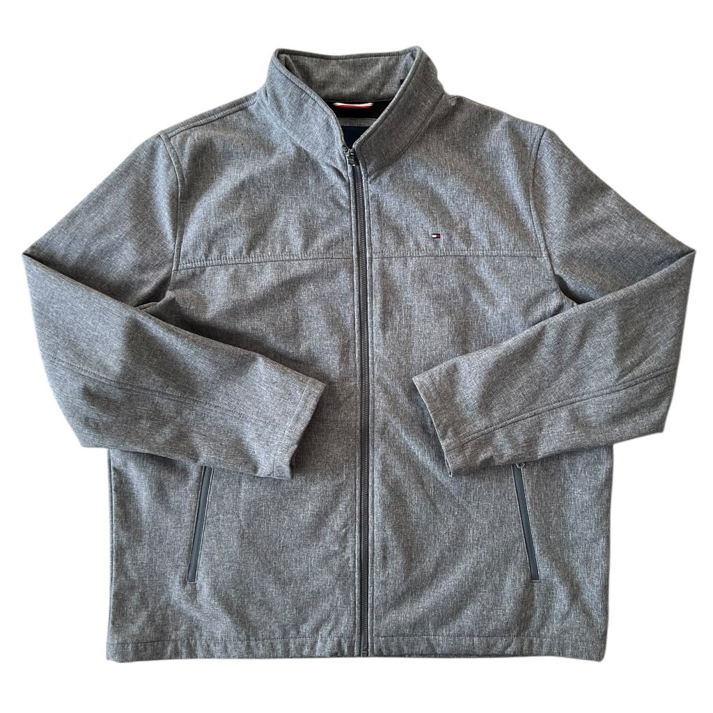 tommy hilfiger softshell bunda šedá 3