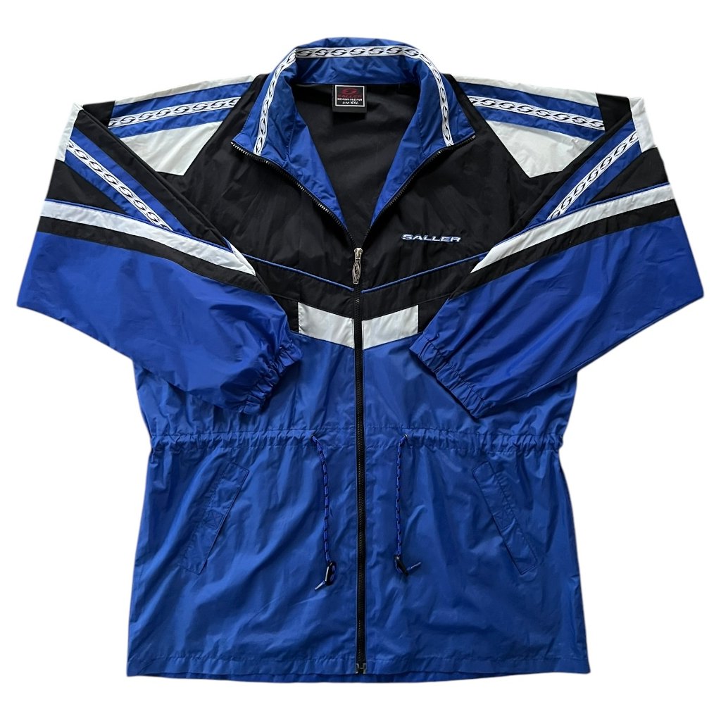 saller vintage windbreaker bunda modrá 3