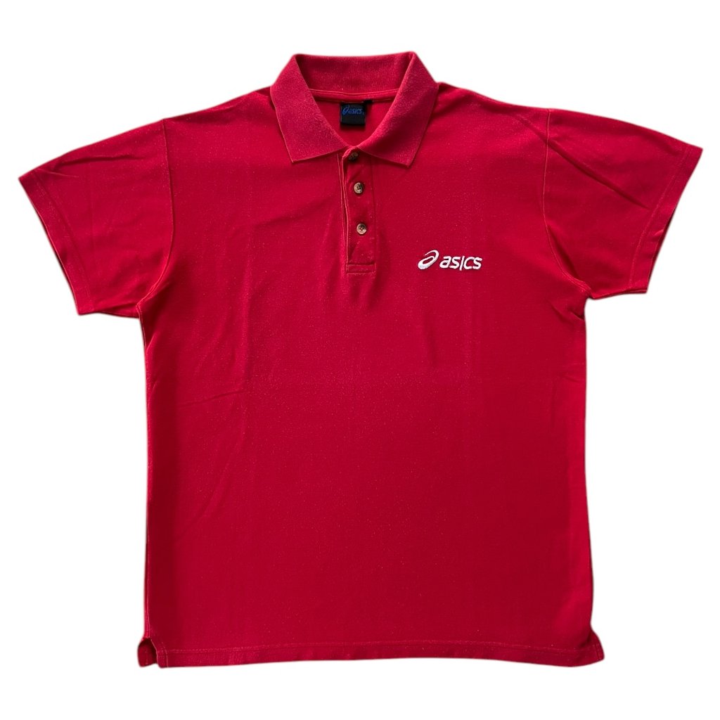 asics polo triko červené 1