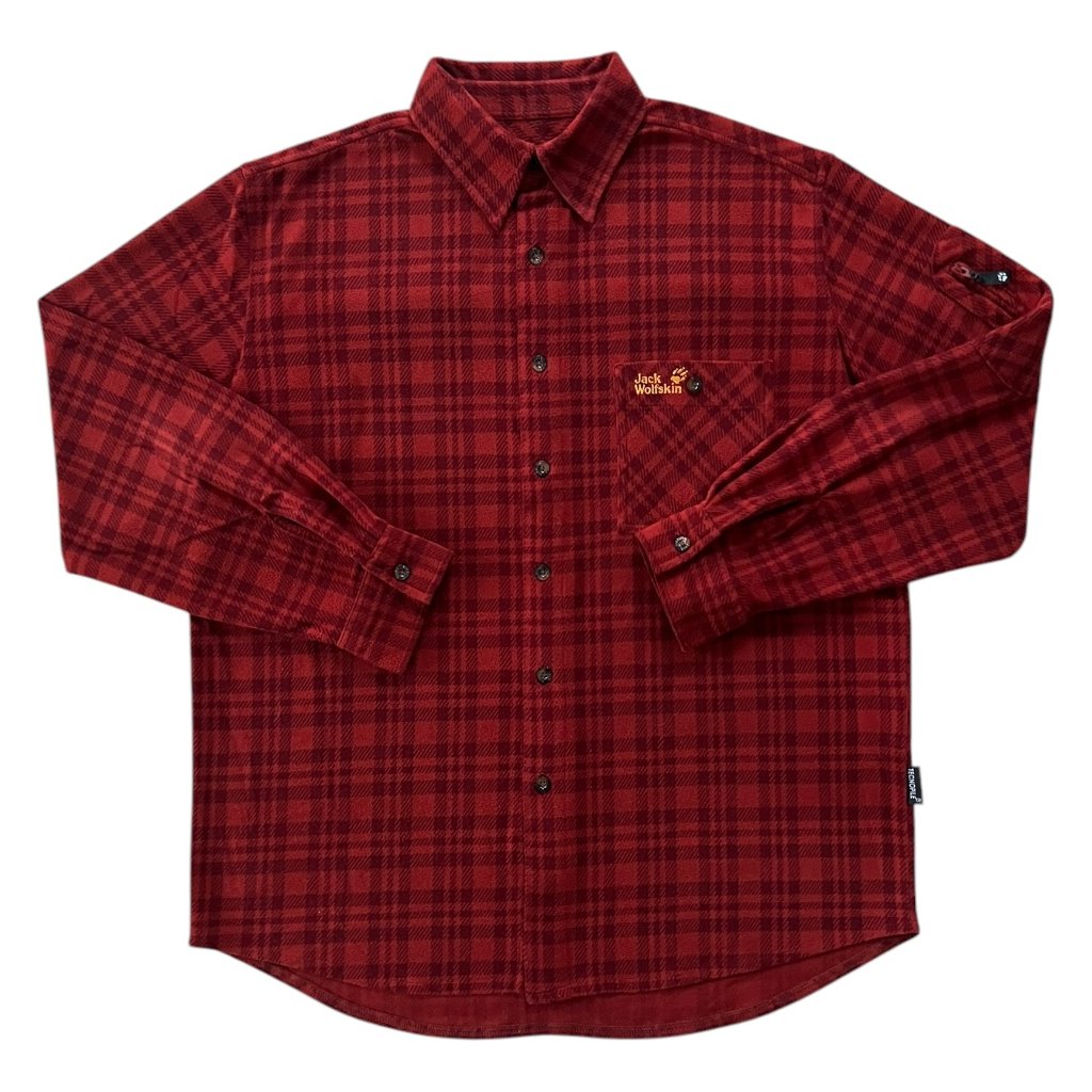 jack wolfskin vintage košile vínová 1