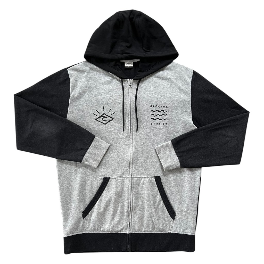 ripcurl zipper hoodie mikina šedá černá 1