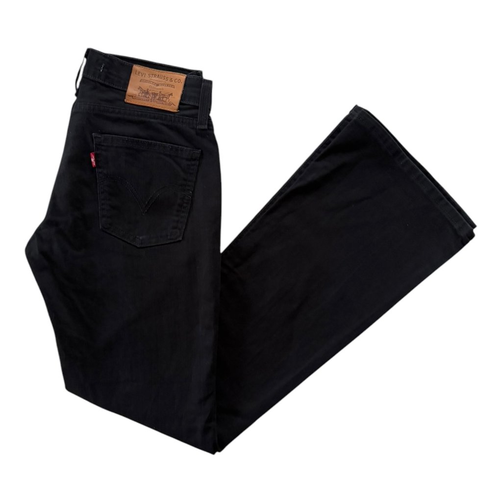 B655 levi's bootcut kalhoty černé 5