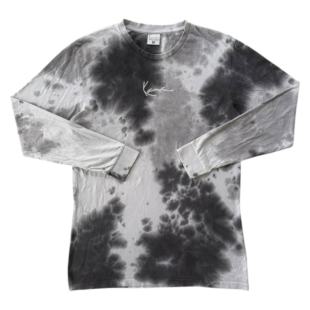 kani vintage longsleeve triko batikované šedá 1