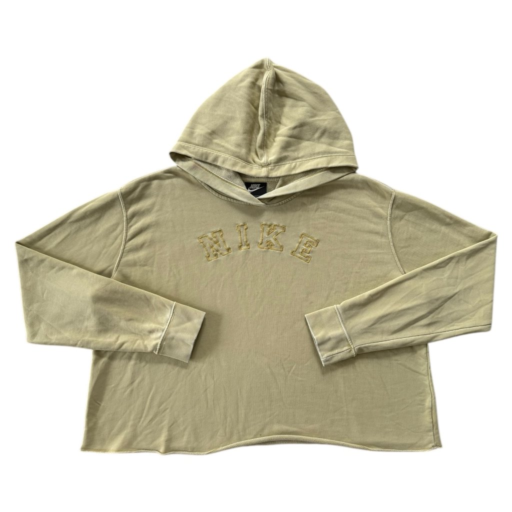 nike cropped hoodie mikina žlutá 1