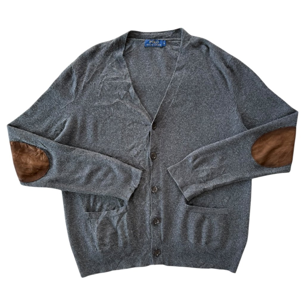 polo ralph lauren kardigan svetr šedý 1