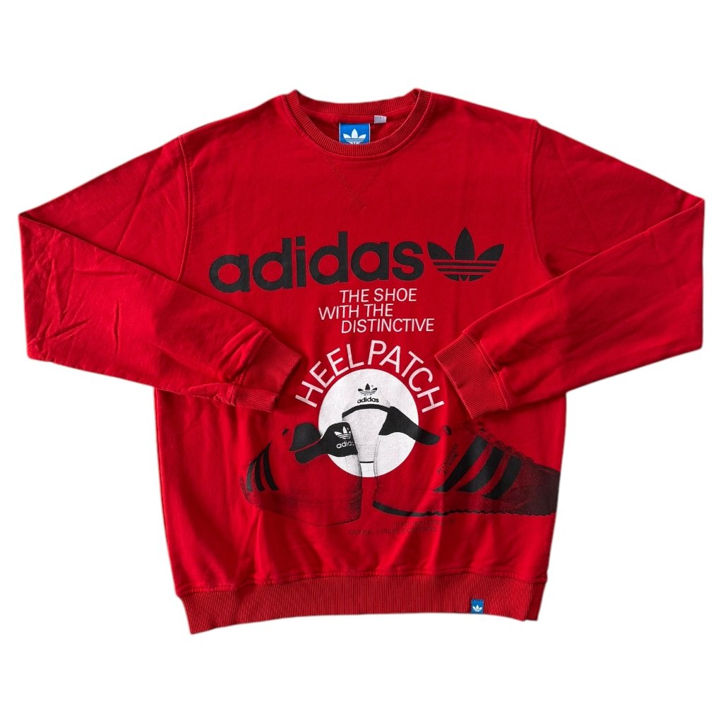 adidas originals crewneck mikina červená 1