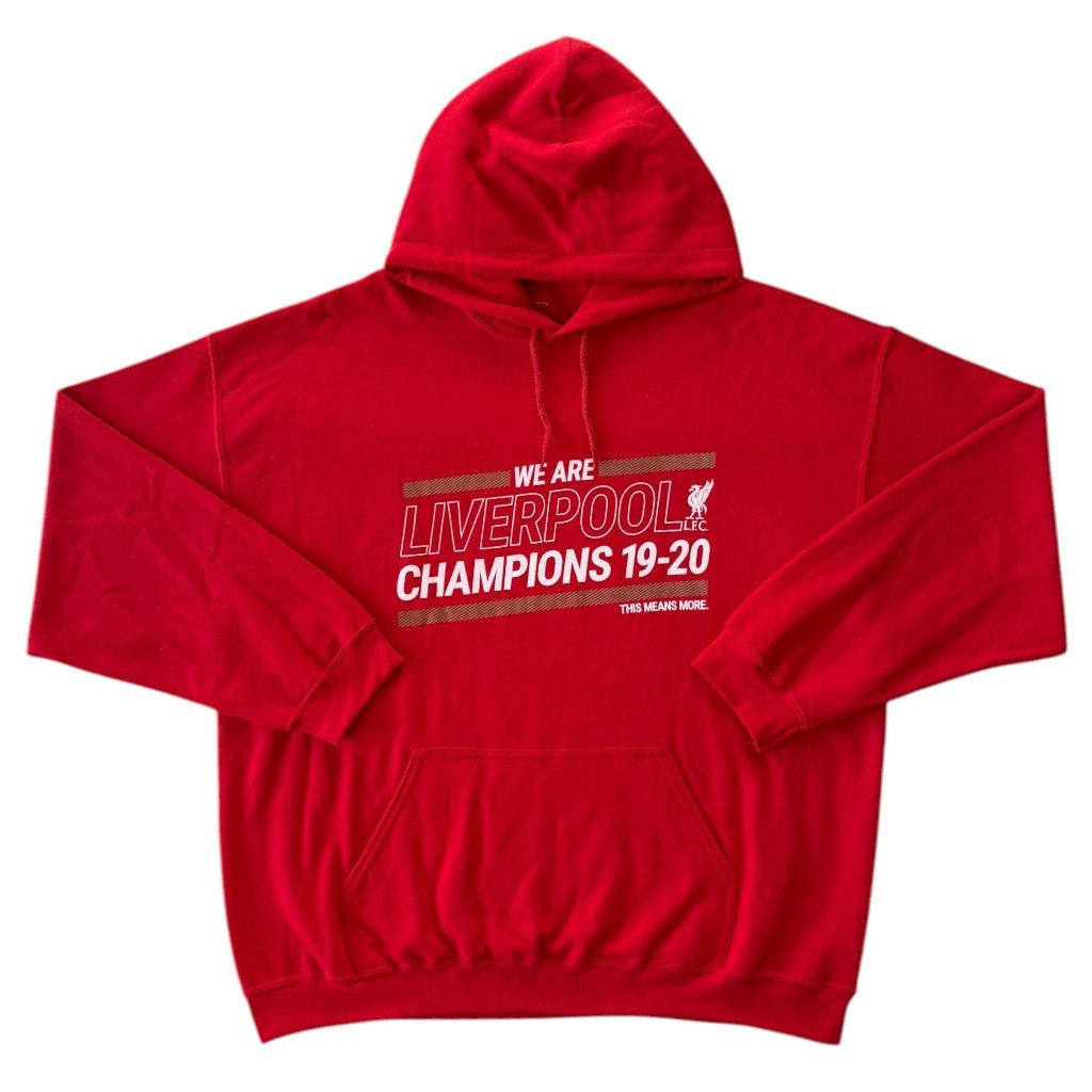 vintage hoodie mikina we are liverpool červená 1