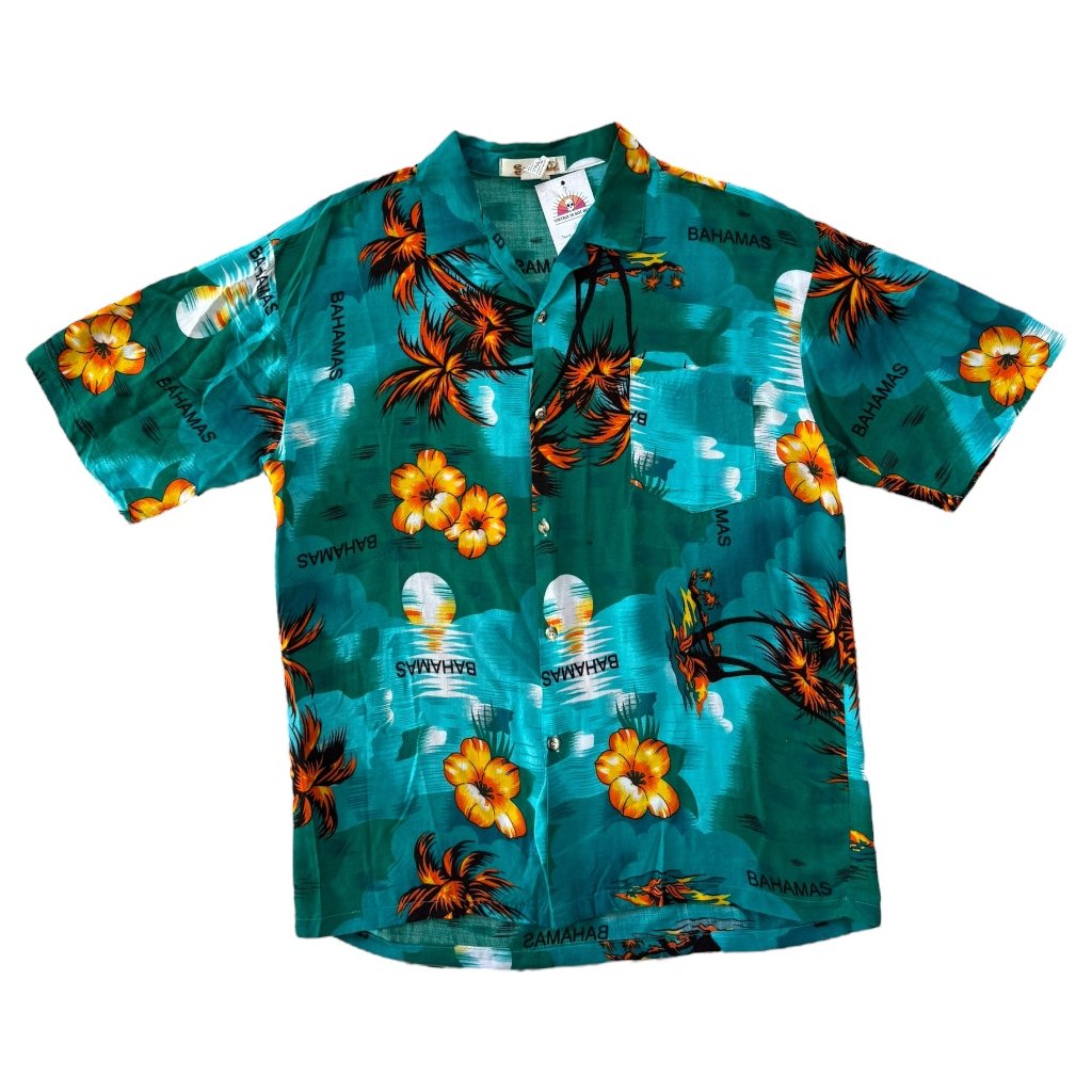 vintage hawaii košile modrá 1
