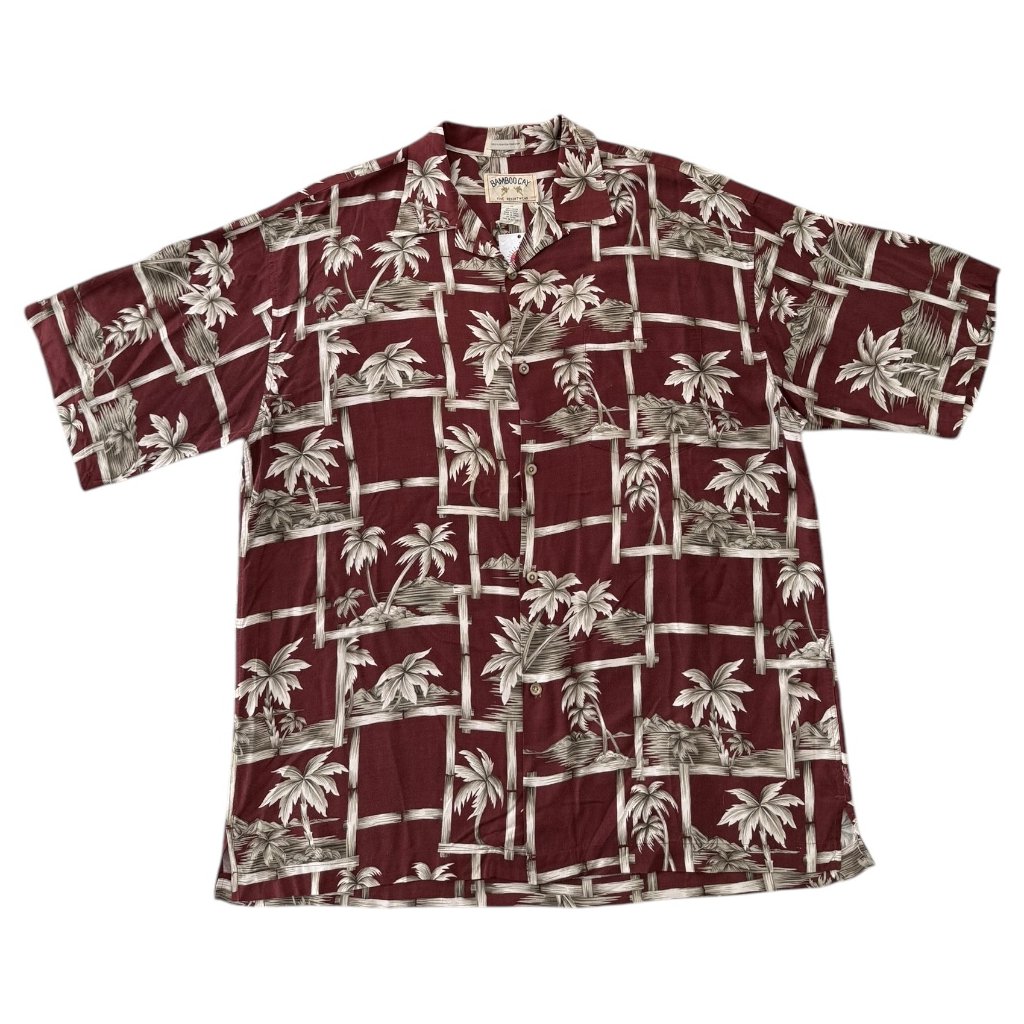 vintage hawaii košile červená bílá 1