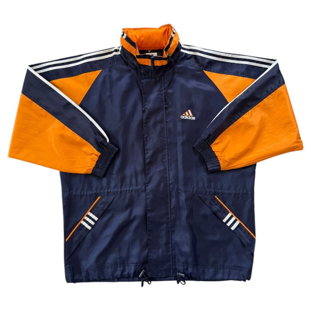 adidas vintage windbreaker bunda modrá oranžová 3