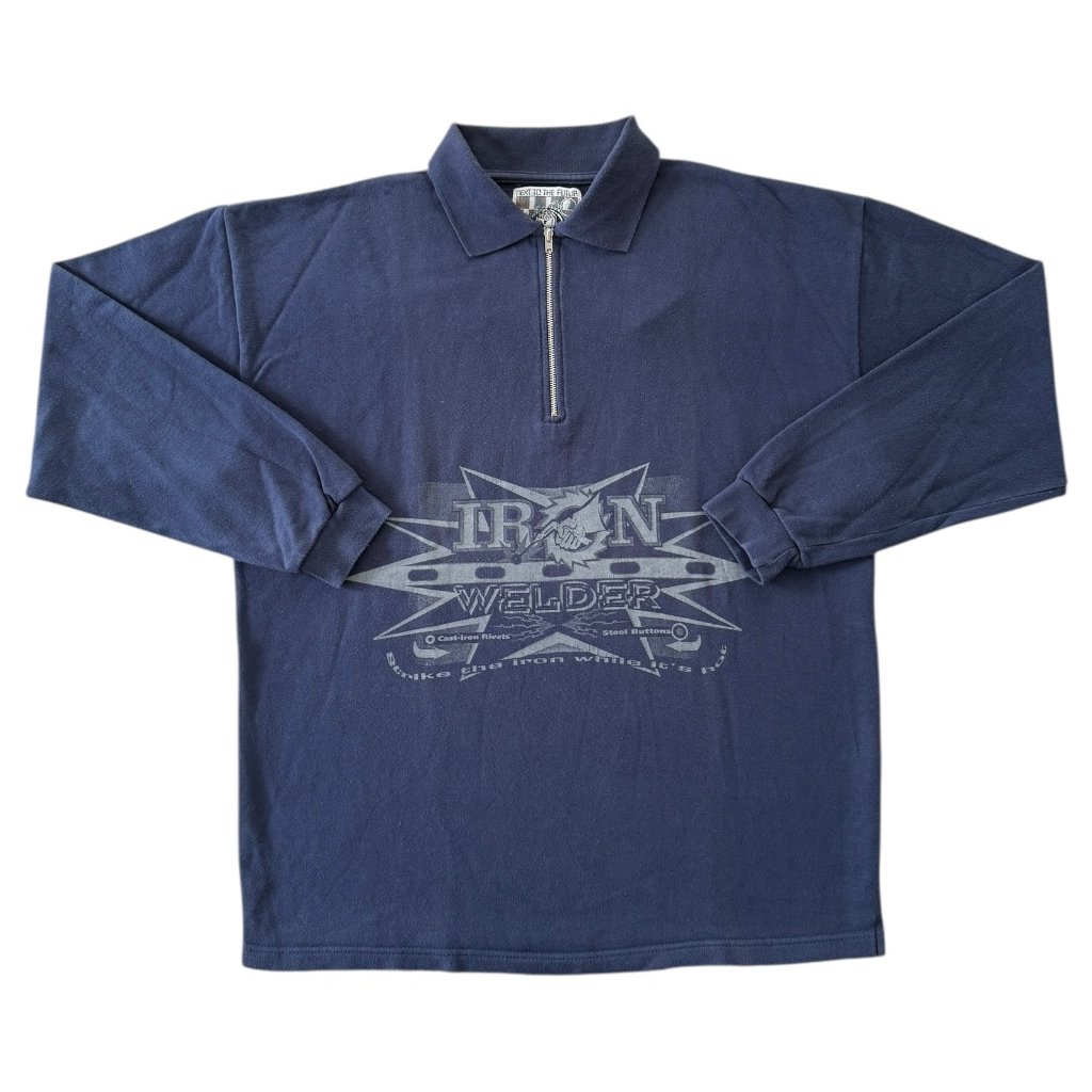 vintage mikina na 1:4 zip s límečkem 1