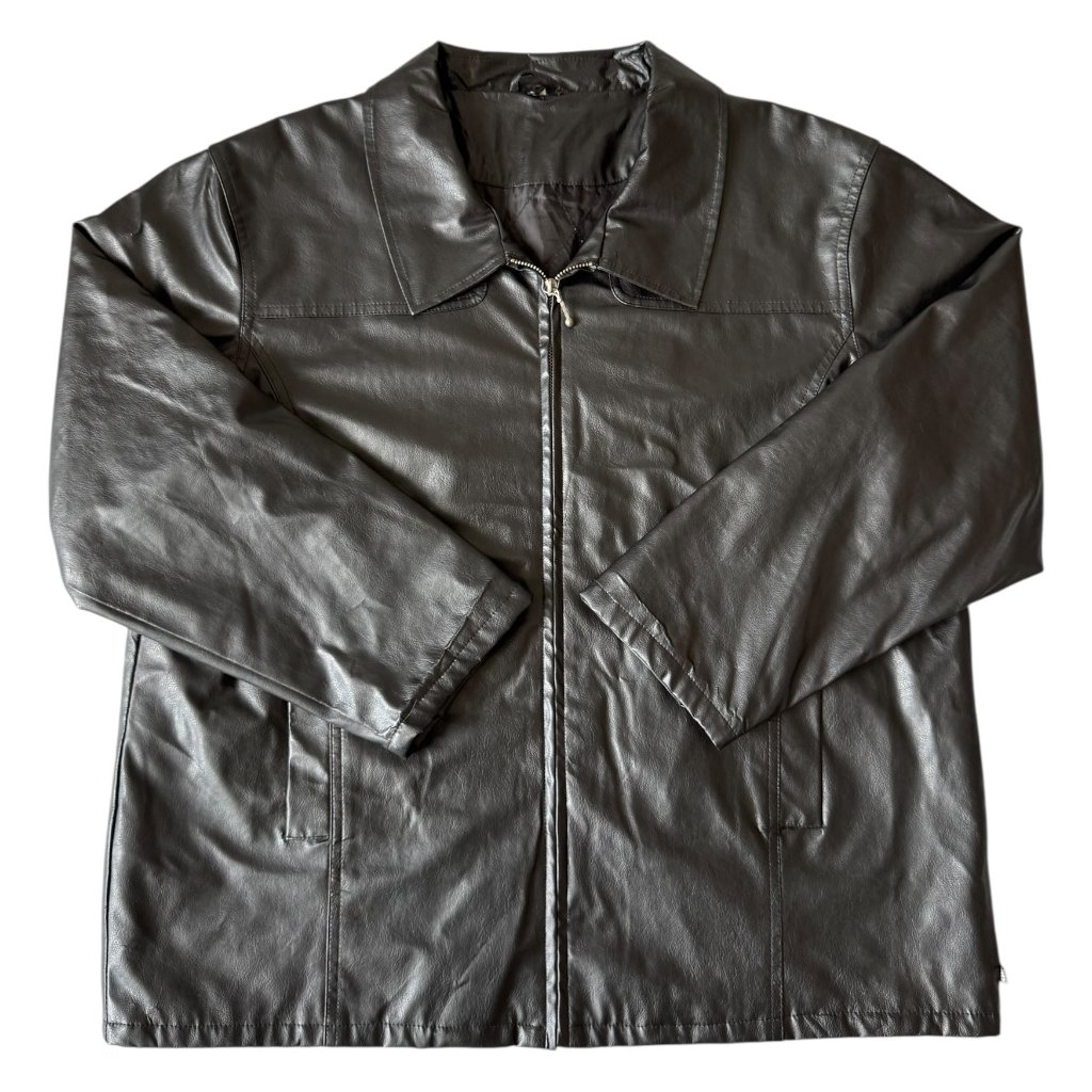 vintage faux leather jacket 1