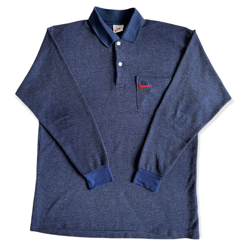 NIKE vintage longsleeve ebrovan polo triko M Vintage is not dead