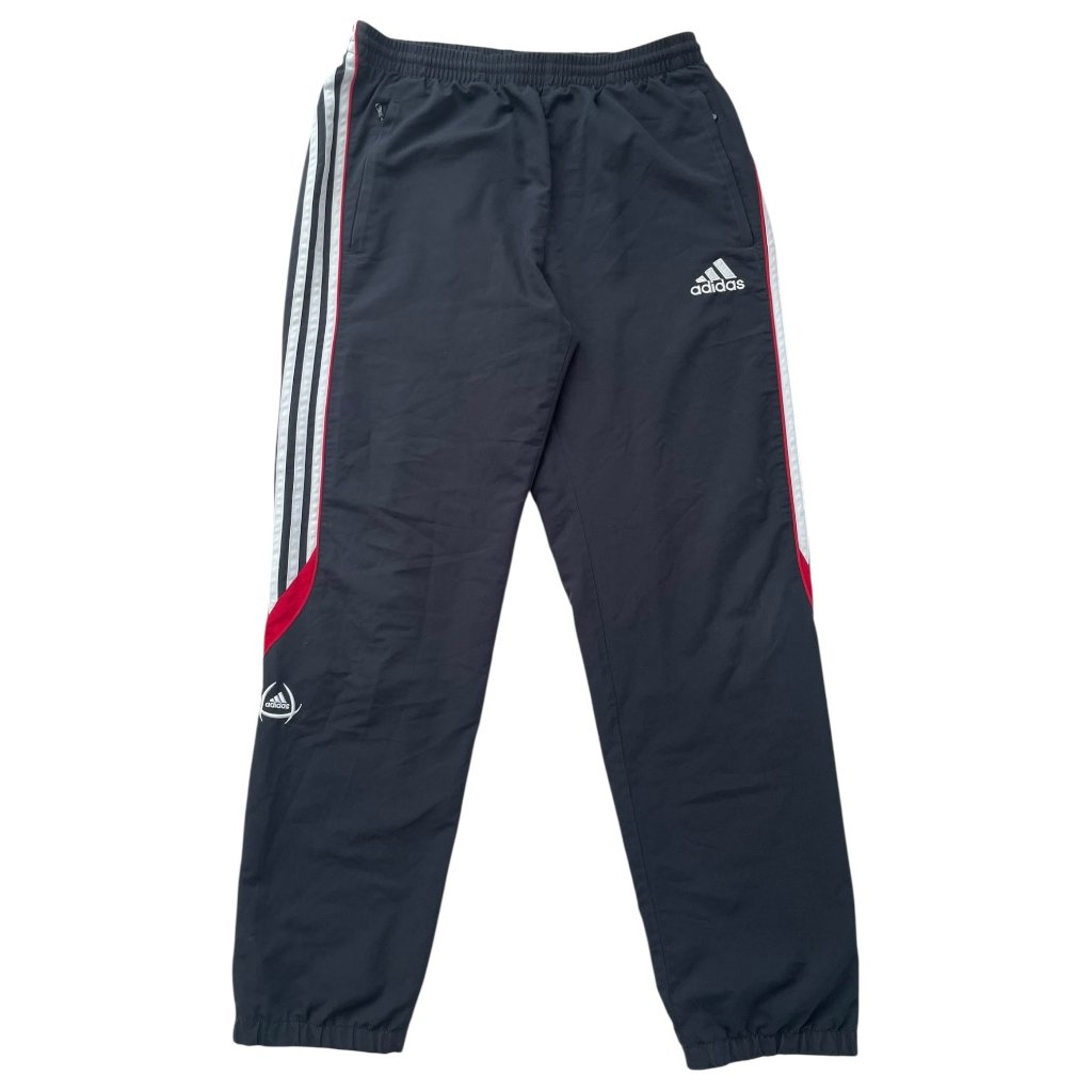 adidas vintage trackpants šusťáky černé s červeným pruhem 7