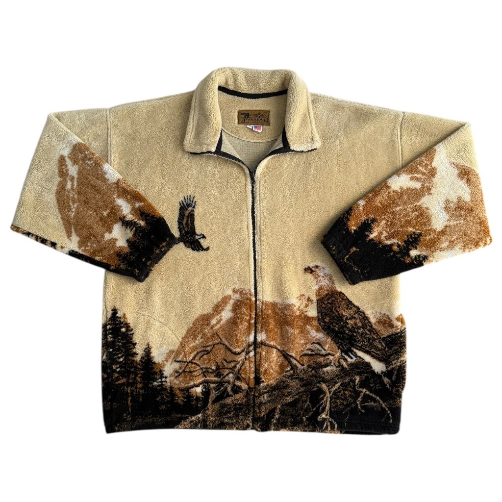 bear ridge vintage fleece mikina s orlem 3