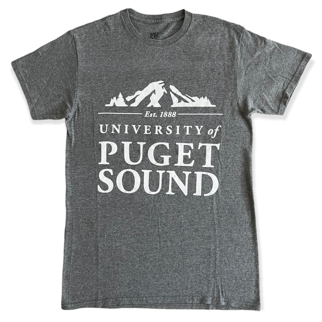 mv sport triko s krátkým rukávem šedé s potiskem university of puget sound
