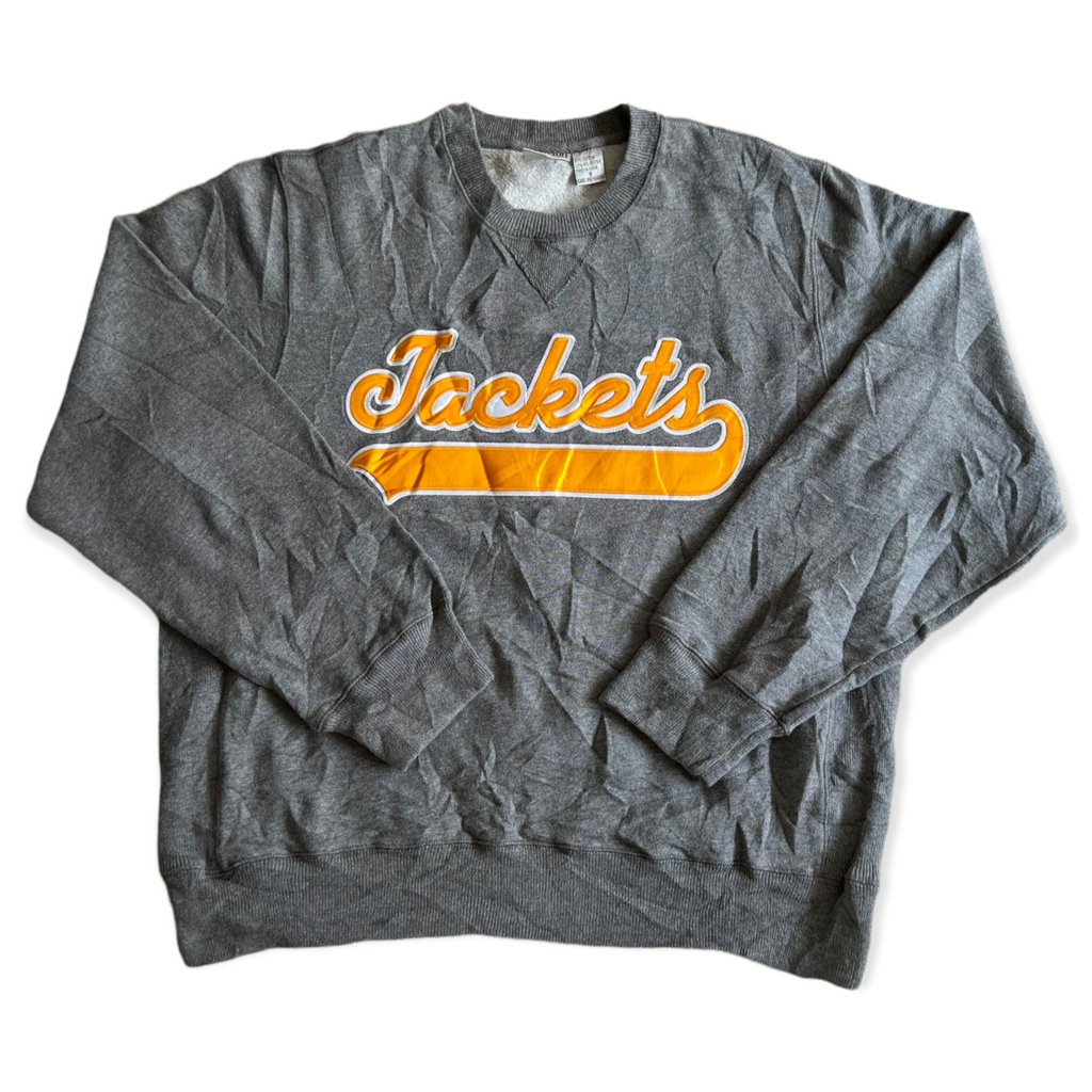 jackets crewneck mikina šedá s výšivkou