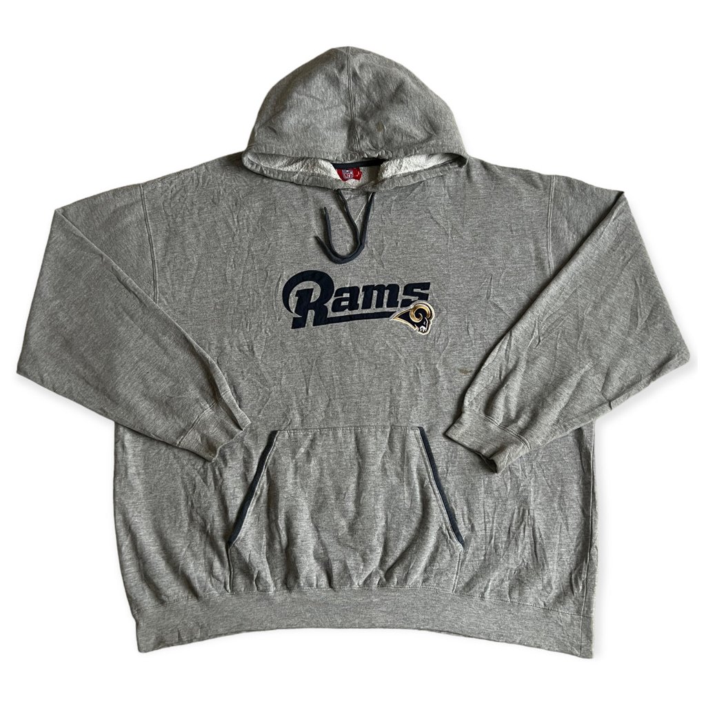 nfl vintage hoodie mikina s kapucí šedá rams
