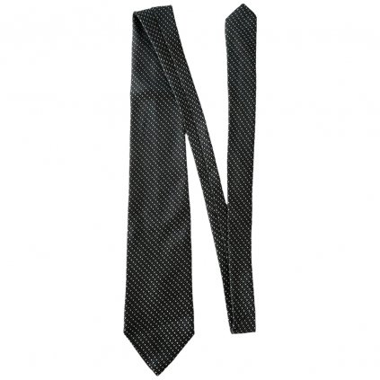 hugo boss kravata černá tečkovaná