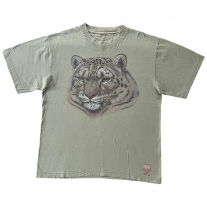 vintage triko s tygrem světle zelené
