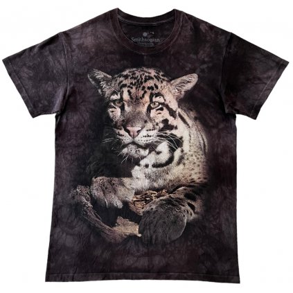 vintage triko s tygrem černé batikované print