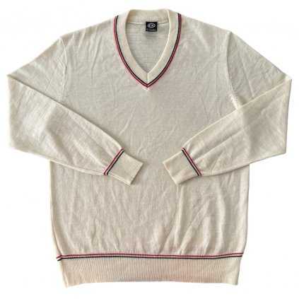 c&a vintage vneck svetr béžový vlněný