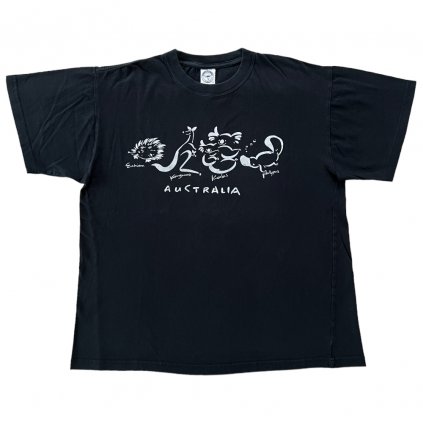 vintage australia triko černé print