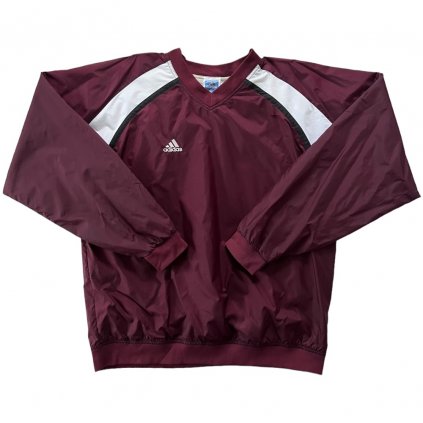 adidas team windbreaker lehká bunda vínová vneck