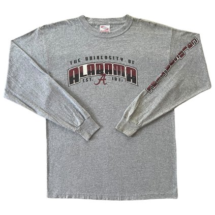 vintage longsleeve triko šedé the university of alabama