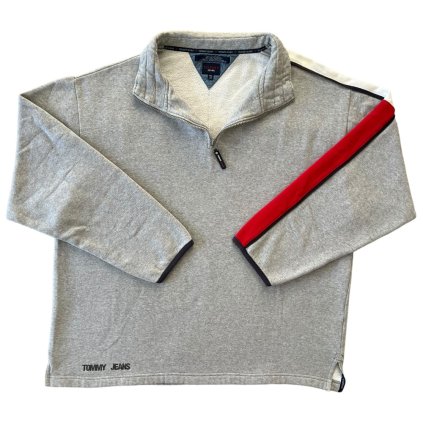 tommy hilfiger mikina na 1:4 zip šedá 2