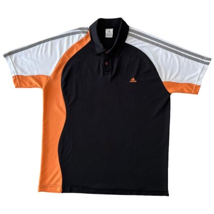 adidas vintage dresové polo triko černé 1