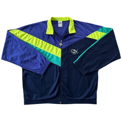 puma vintage zipper mikina fialová žlutá 1