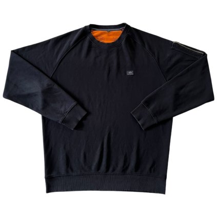 alpha industries mikina crewneck černá 1