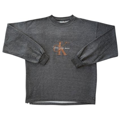 calvin klein crewneck mikina šedá 1