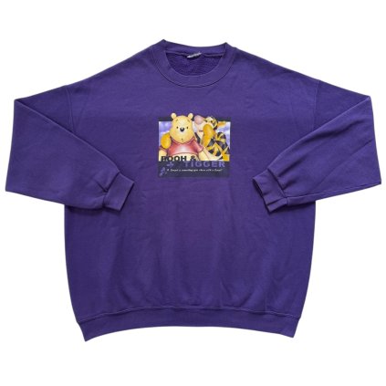 pooh and tigger vintage crewneck mikina fialová 1