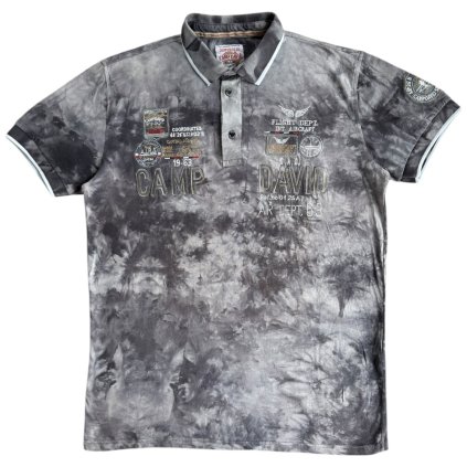 camp david vintage polo triko šedé 1