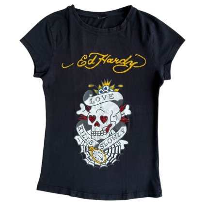 ed hardy vintage triko černé 1