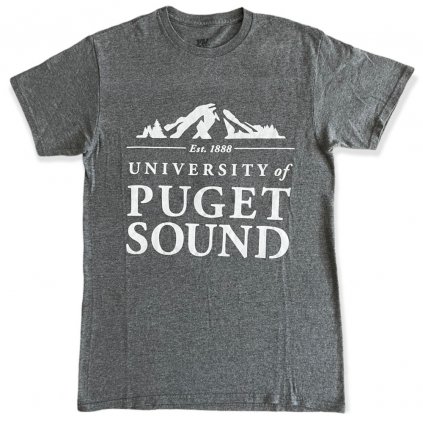 mv sport triko s krátkým rukávem šedé s potiskem university of puget sound
