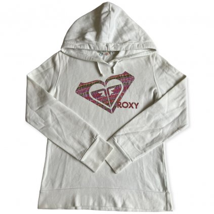 roxy hoodie mikina s kapucí bílá s logem