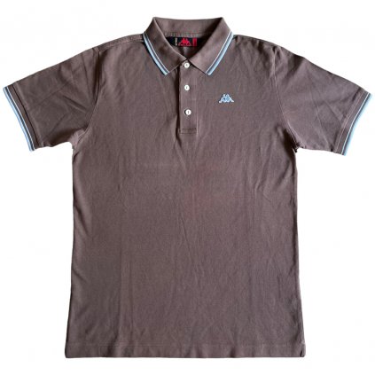 kappa vintage polo triko hnědé s límečkem