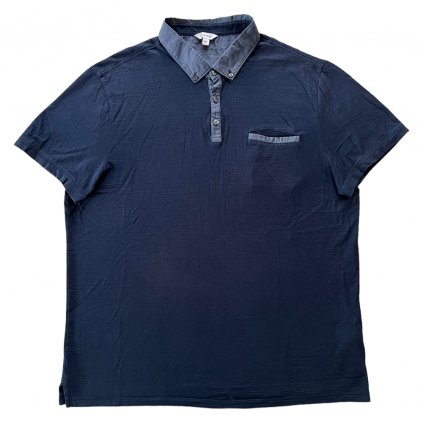 calvin klein vintage polo triko modré s límečkem
